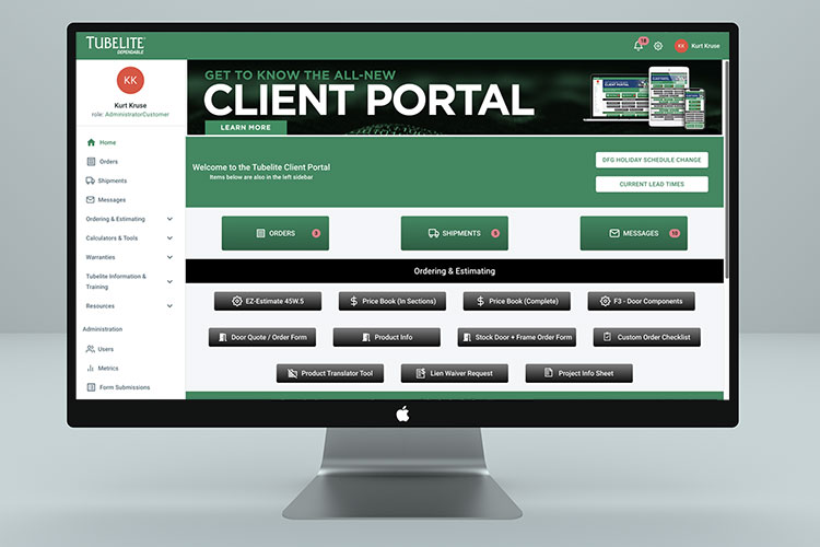 Tubelite Customer Portal