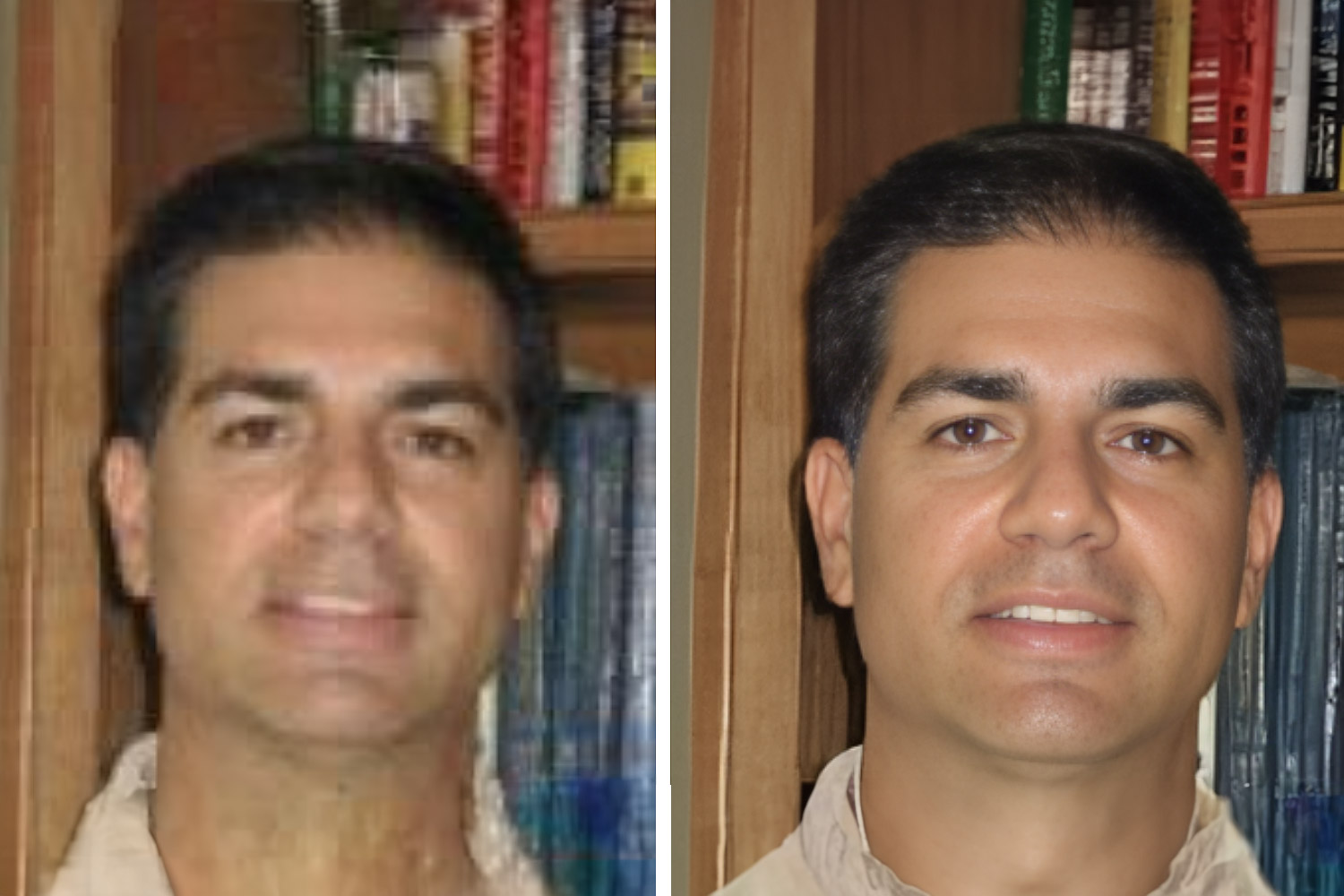 Image and Facial Resolution (Before/After)